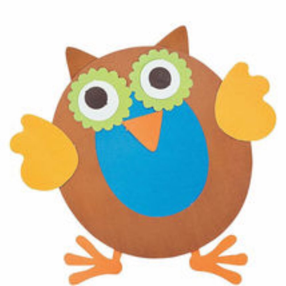 DIY Craft Kit: Paper Craft O is for Owl set of 12 New